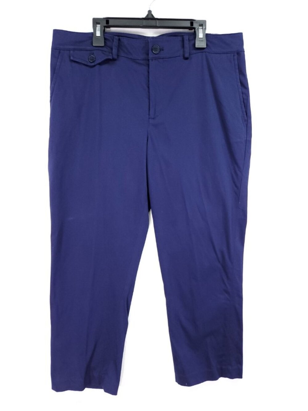 Lauren Ralph Lauren Navy Blue Crop Pants Size 12 34x24 Chino Trouser Capris